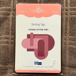 NEW QuicKutz Nesting Tags Cookie Cutter Dies - Lifestyle Crafts set of 5
